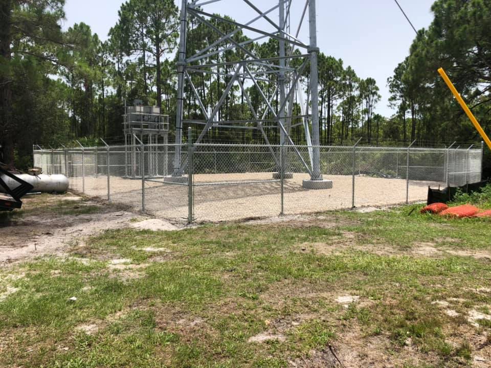 Chain-link fence installation